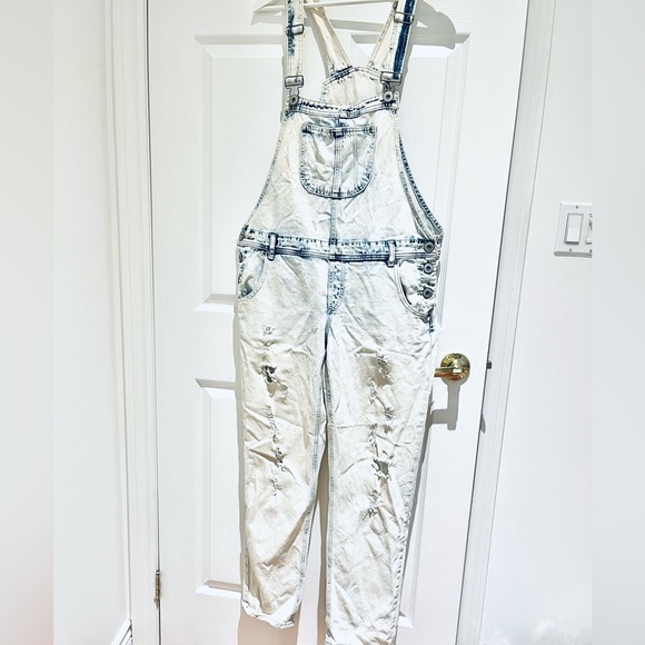 🤍Vintage Acid-Washed Dungarees🤍 - Picture 1 of 11